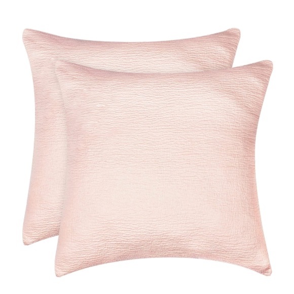 Luxury Home | Chic Peachy Blush Pink Marcielo Textured Euro Pillow Sham Covers - Picture 3 of 9